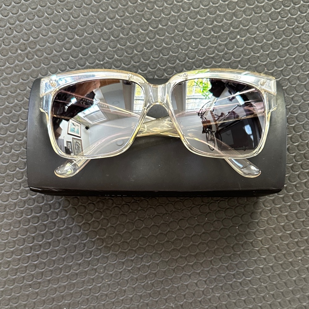 Marc by Marc Jacobs Clear Frame Sunglasses w/Mirror Detailing